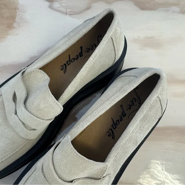 Free People Nico Sand Suede Platform Loafers Sz 38 - Image 3