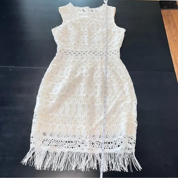 Lulus‎ Kenna White Crochet Lace Sleeveless Bodycon Dress MEDIUM - Image 10