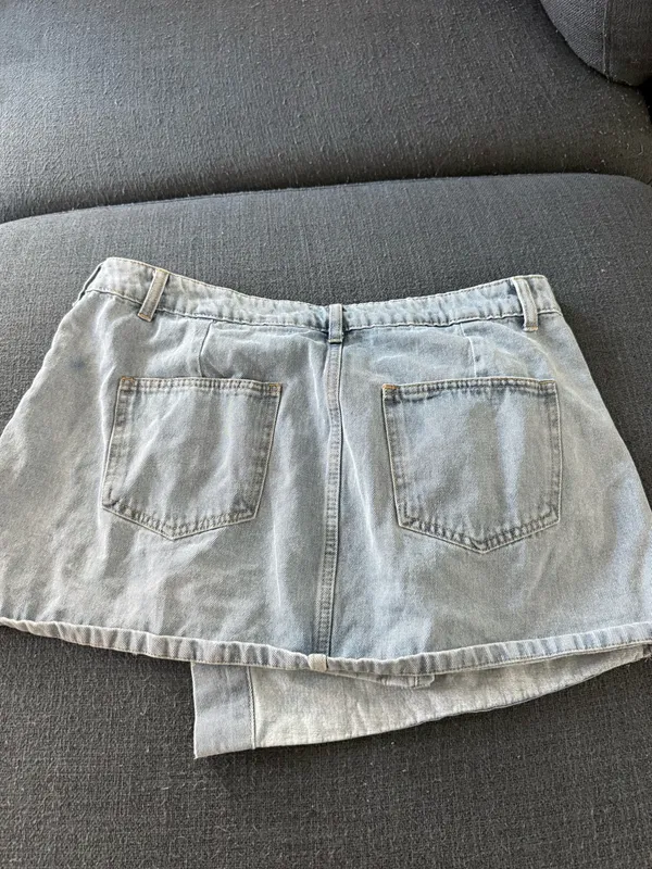 Shein Wrap Denim Skirt - Image 2