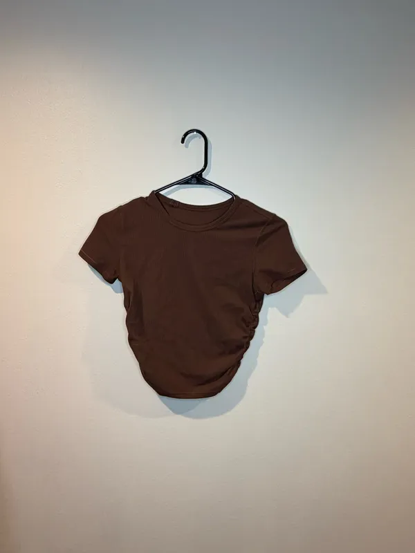 Lululemon Cropped Shirt Brown - Image 2