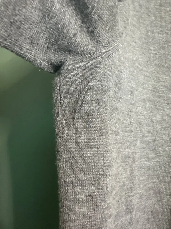 Adrianna Papell Gray Bow Neck Sweater Women's L Long Sleeve Quiet Luxury career - Image 7