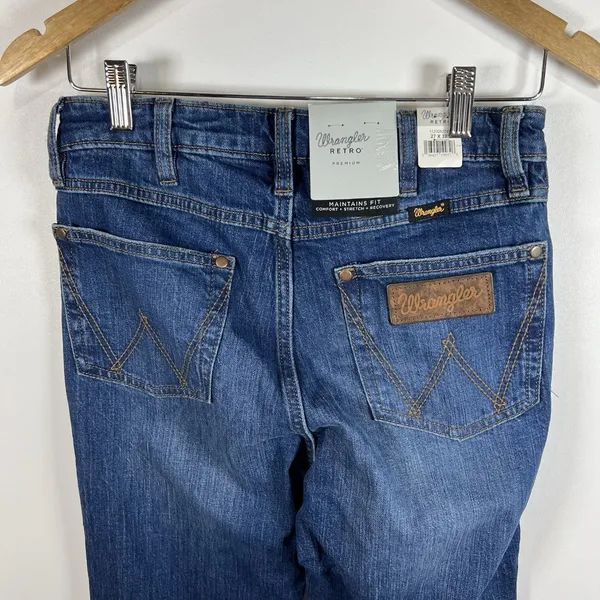 Wrangler Retro Jeans Womens 27x32‎ High Rise Trouser Flared Medium Wash Cowboy - Image 6