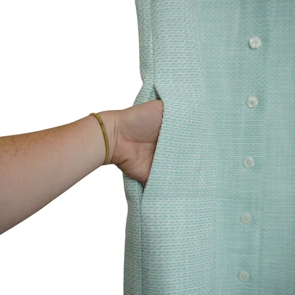 J. Crew Mint Green Tweed Button Front Shift Dress Women's 14 NWT Preppy Chic - Image 6