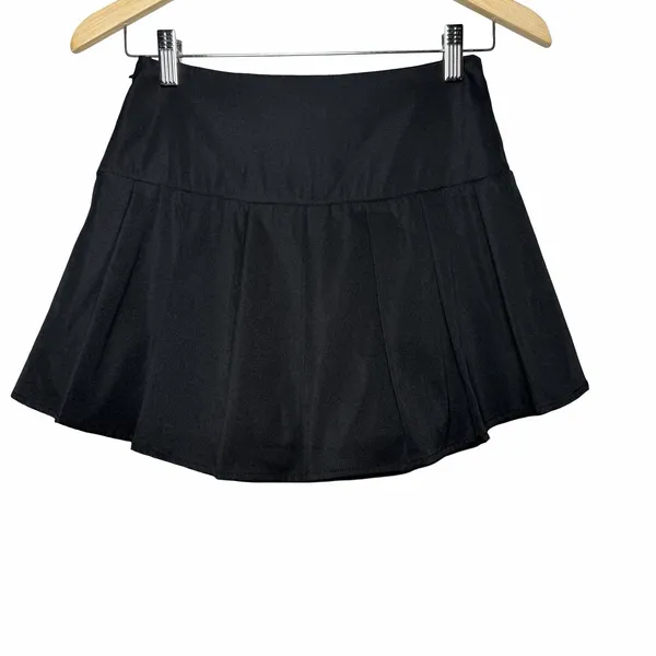 Princess Polly Cartwright Mini‎ Skirt Black Pleated Buckle Y2K Preppy XS US 4 - Image 4