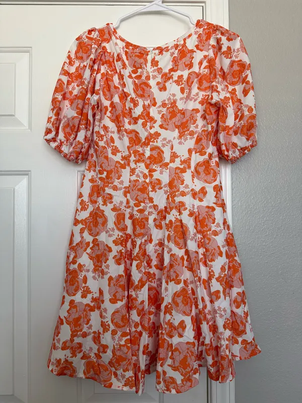 Hello Molly Orange Floral Mini Dress - Image 2