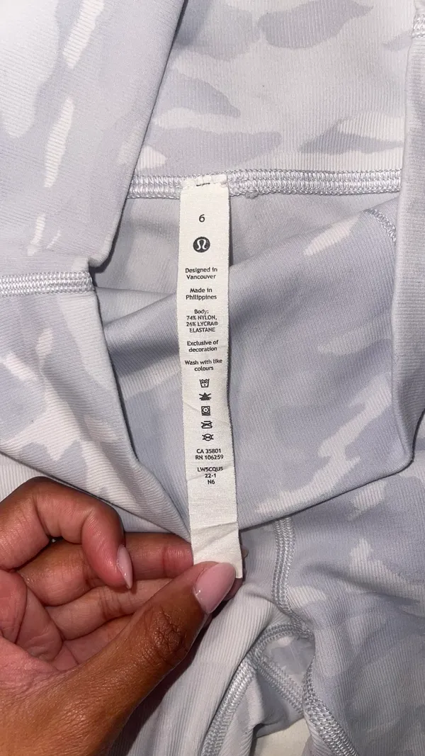 Lululemon Camo Leggings White - Image 5