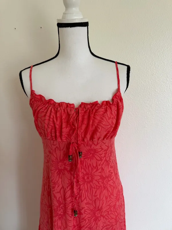 Vintage Floral Midi Dress - Image 2