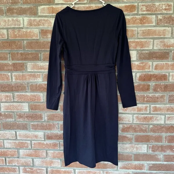 Boden Mabel Jersey Knit Dress Knee Length Women’s 6 Long Navy - Image 7