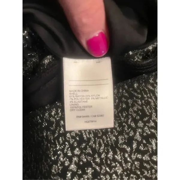 Laundry by Shelli Segal black/silver knee length sheath dress size 2 (3782) - Image 7