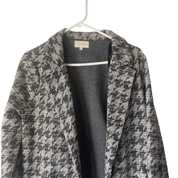 Mellow‎ Day Houndstooth Long Career Cardigan Sweater Interview Outfit Women - Image 2