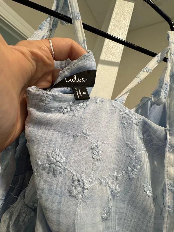 Light Blue Midi Lulus Dress - Image 3
