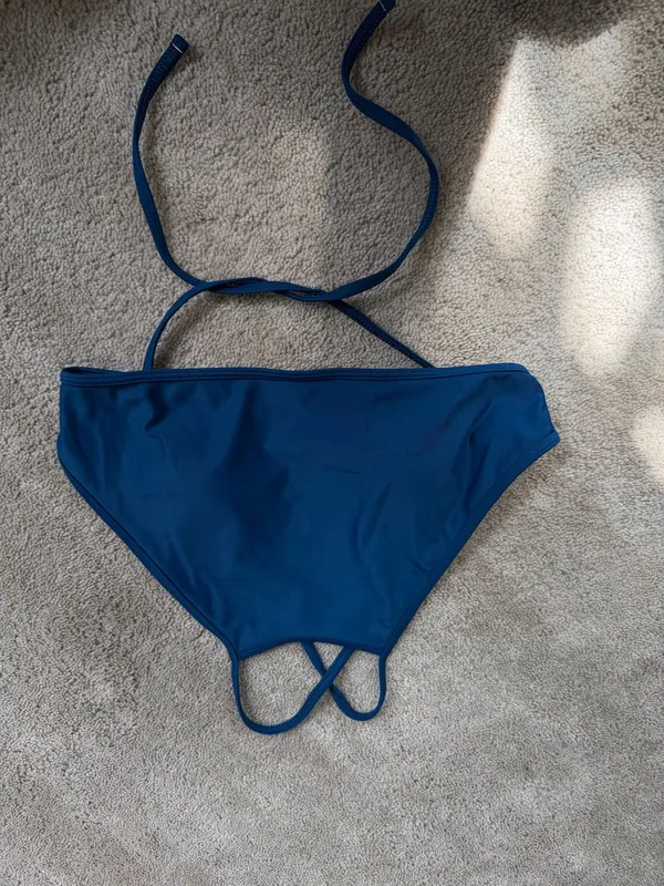 Aerie Blue High Neck Wrap Tie Bikini Top - Image 2