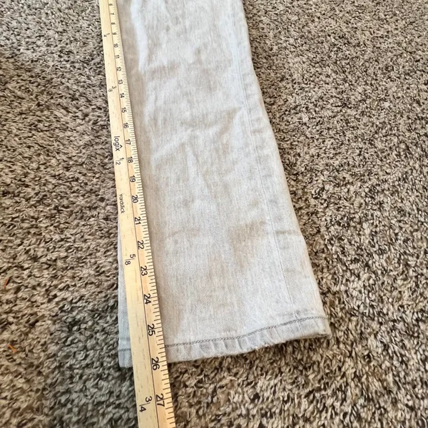 LOFT Womens Light Grey High Waist Straight‎ Crop Denim Jeans Size 26 2 - Image 6