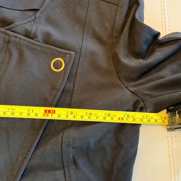 Cabi Black Asymmetrical Moto Jacket S Structured Zip Front‎ Ponte Stretch Career - Image 5