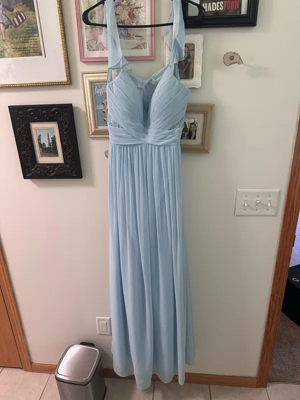 Azazie Bridesmaid Dress Sky Blue - Image 2