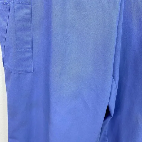Denver Hayes Solid Blue Cargo Scrub Pants Bottoms Size XS - Image 3