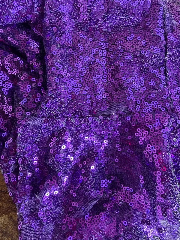 Lucy In The Sky Purple Sequin Mini Dress - Image 6
