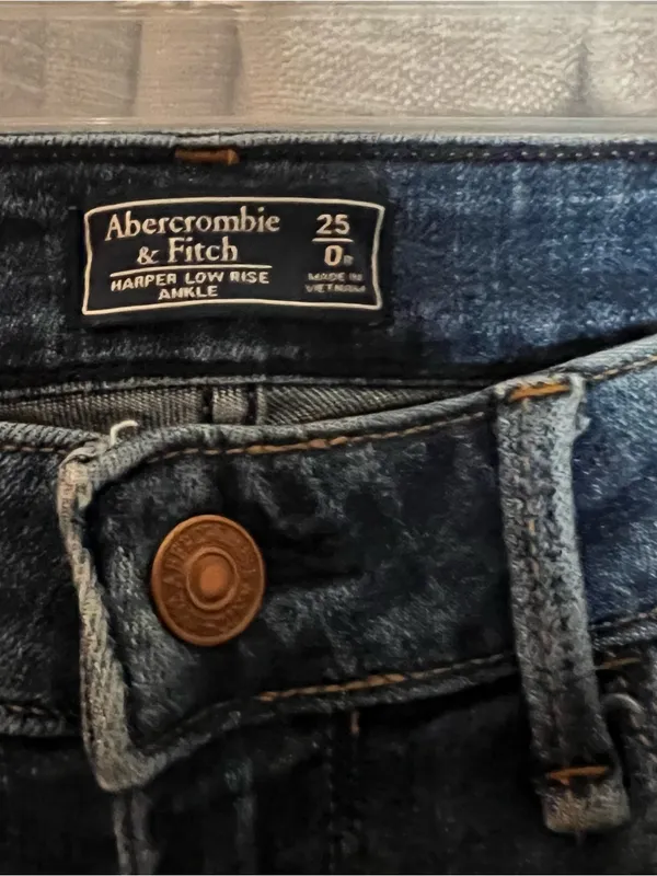 Abercrombie & Fitch Harper Low Rise Ankle Distressed Skinny Jeans Size 25 - Image 7