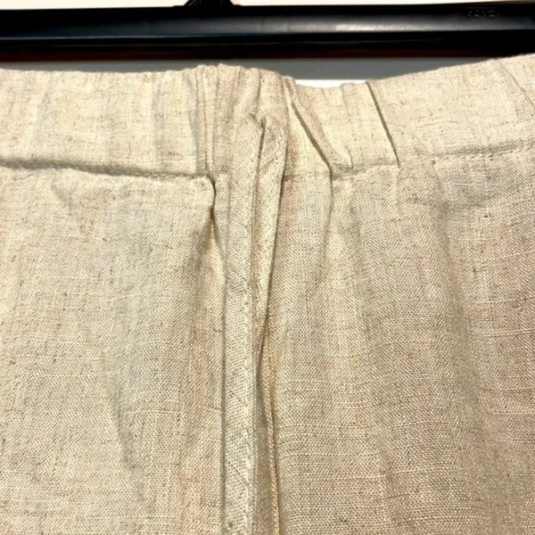SHEIN- NWT Linen Blend Vcay Wide Leg Full Side Slit Beach Vacation Pants Size L - Image 6
