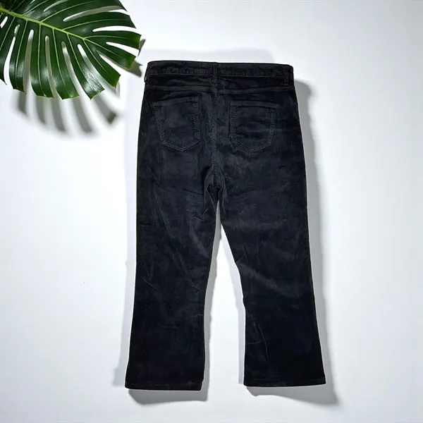 Zara Woman High-Rise Corduroy Button-Fly Cropped Kick Flare Pants - Image 6