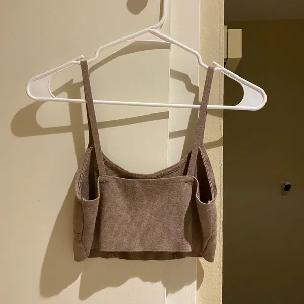 Knit soft cami top Brown Size XS - Image 2