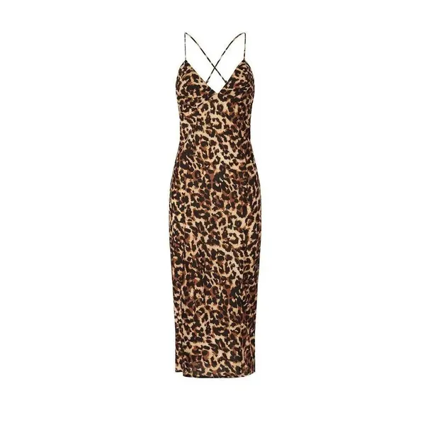 NWT Resa Harper Slip Dress Cheetah - Image 4