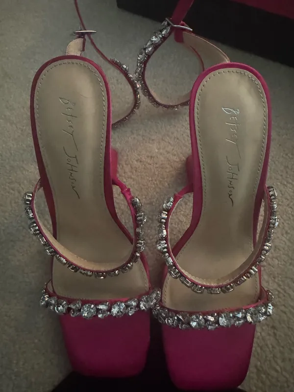 Johnson Betsey Heels Pink Rhinestone - Image 4