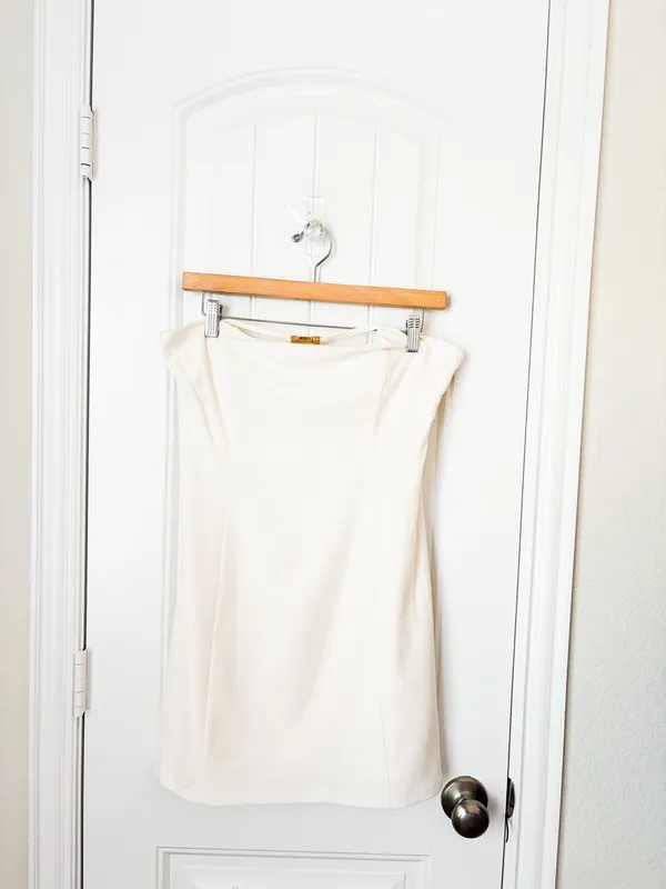 Cult Gaia Jaslene Dress Strapless Off White Size 10 - Image 3