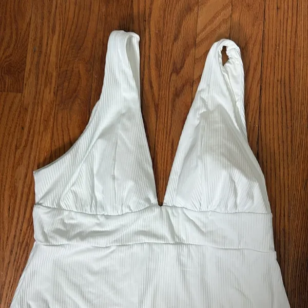 Andie The Mykonos One‎ Piece Ribbed Swimsuit White plus size XXL NWT - Image 5