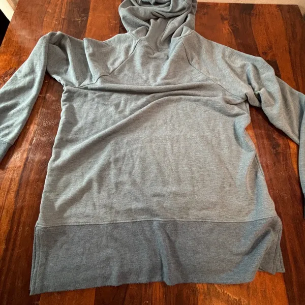 Thread & Supply Womens Blue Fusion Heather V-Neck Hoodie Sweatshirt Medium T2034 - Image 6