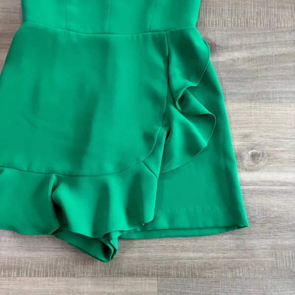 Amanda Uprichard Trisha Romper Women Size Small Jungle Green - Image 4