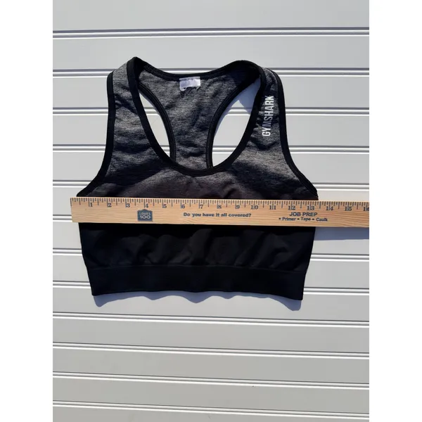 Gymshark Sports Bra Womens Small Black Racerback Athletic Workout Gym - Image 8
