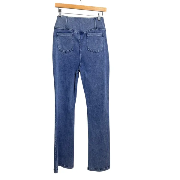 BRXL Women Blue Crossover High Waist Flare Denim Leggings Tall XL T - Image 4