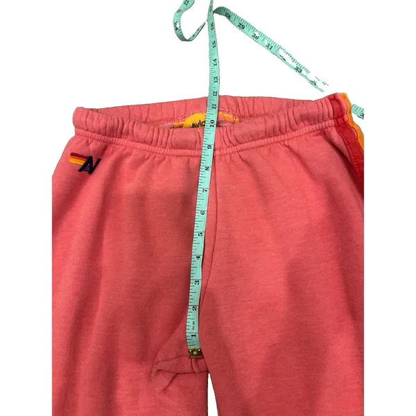 Aviator Nation Petal Pink Serape 6 Stripe Hoodie And Sweatpants Set Tracksuit - Image 12