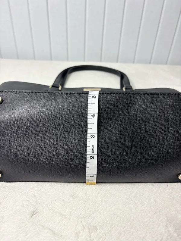 Kate Spade New York Leather Cow Black Saffiano Tote with Gold Plaque‎ - Image 13