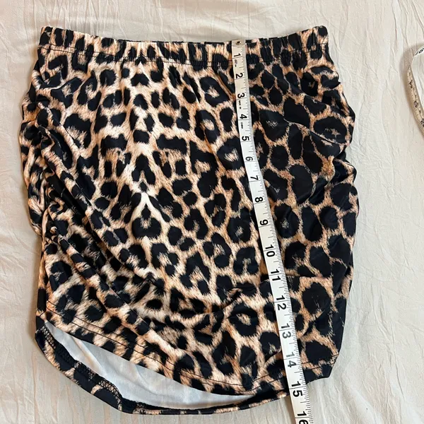 Women Leopard Print Halter Top‎ and Skirt Set Size M - Image 4