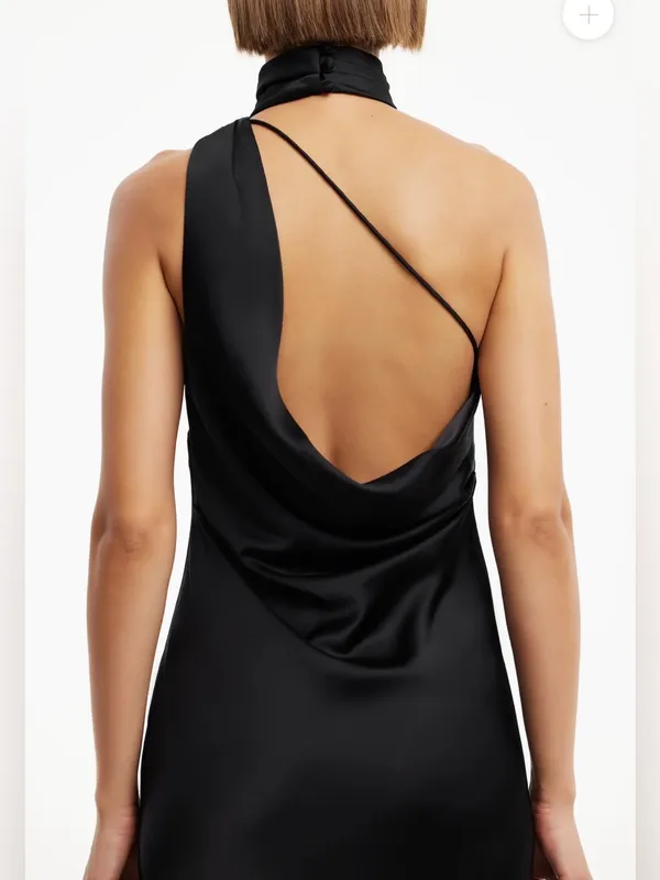 NEW Significant Other Nadia black satin dress sz 12 - Image 3