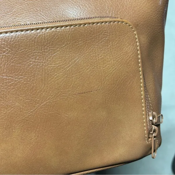 Rosetti Light Brown Camel Vinyl Handbag with Strap & Wallet - Image 5