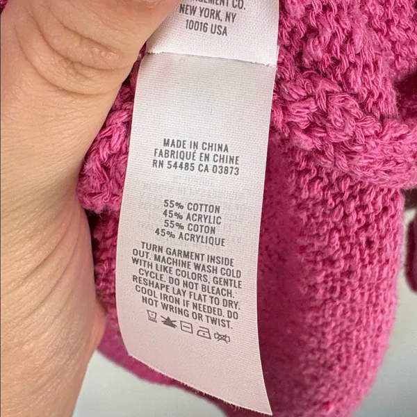 Aerie Voop Sweater Oversized Pink Women’s Size Large Cotton Relaxed Beachy - Image 6