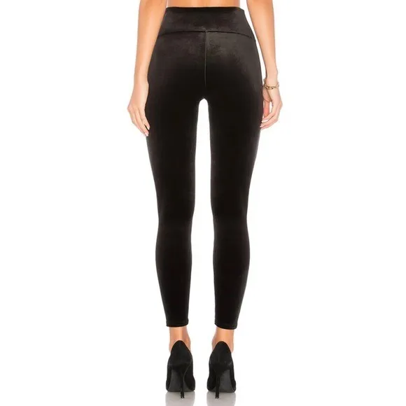 SPANX Velvet Leggings High Waisted‎ Lounge Pants Black Size L - Image 9