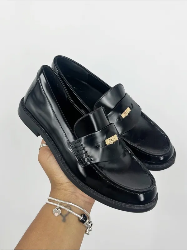 A New Day Black Loafers Woman's Size 7 Grunge Goth - Image 10