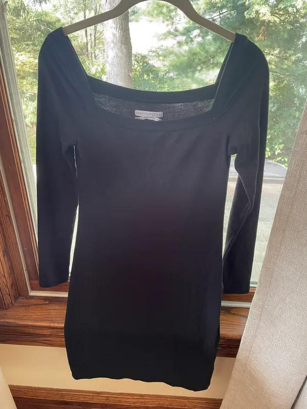Urban Outfitters size small body con black dress long sleeve - Image 2