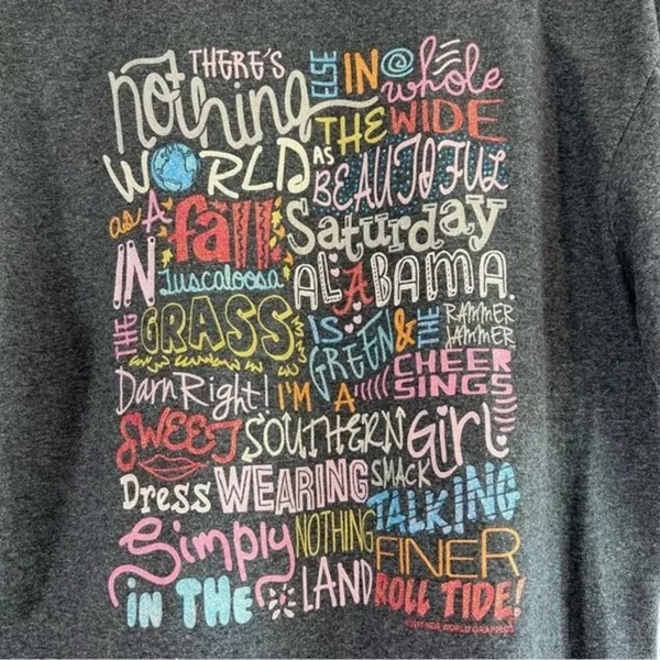 Women's ALABAMA College Football Size Medium Graphic Shirt Top - Image 5