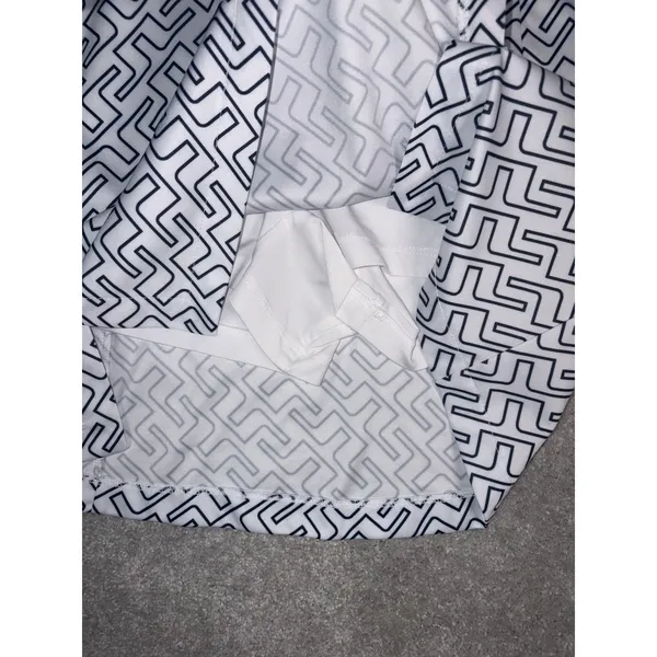 J.Lindeberg Women's Bridge Monogram Golf Skort White Navy - Image 4