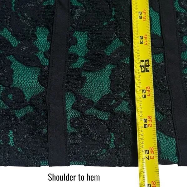 Guess Y2K Inspired Lace Overlay Green Bodycon Dress Party Special Occasion 10 - Image 11