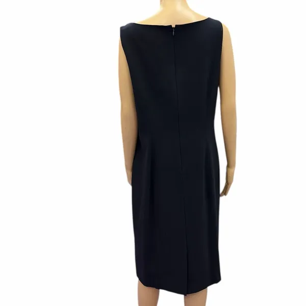 Ann Taylor Navy Blue Sleeveless Zip Back Dress Womens Plus Size 14 - Image 2