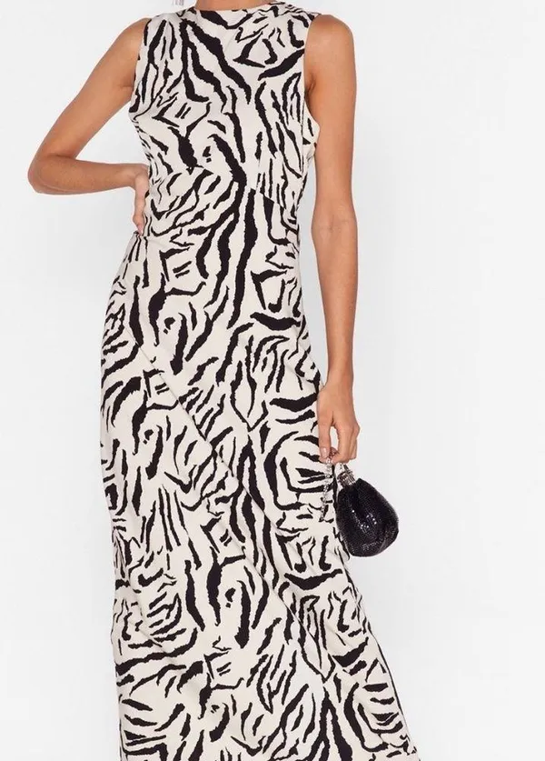 Nasty Gal Printed Zebra Maxi Dress 🦓 - Image 2