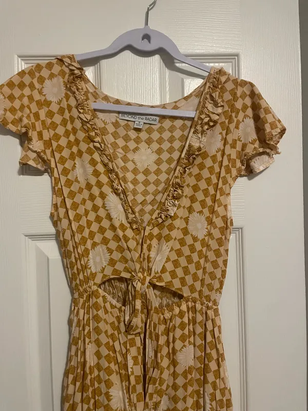 Gingham Dress Yellow - Image 2