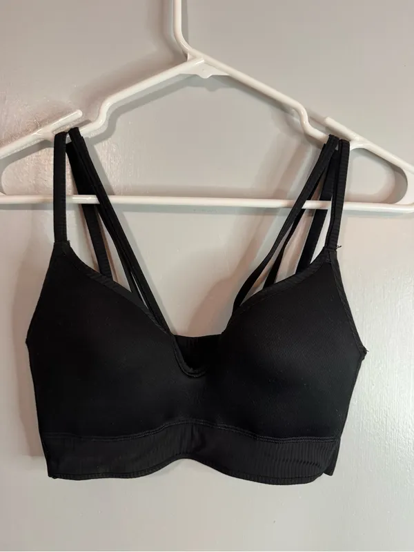 Lululemon Athletica Black Ribbed Strappy Sports Bra Size 2 - Image 4