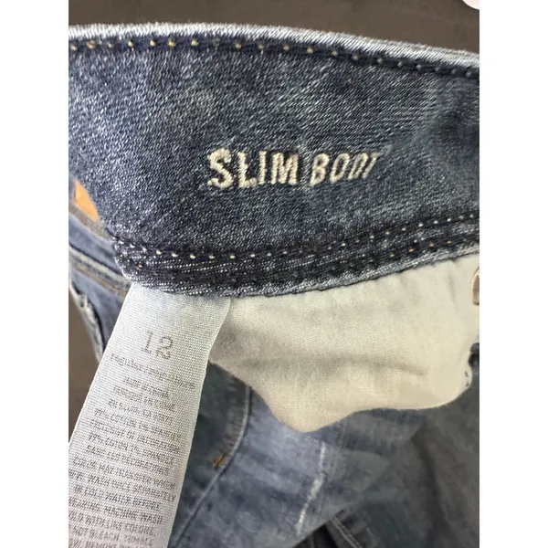 American Eagle‎ Y2K Mid Rise Slim Boot Denim Jeans Womens Size 12 Casual Staple - Image 7